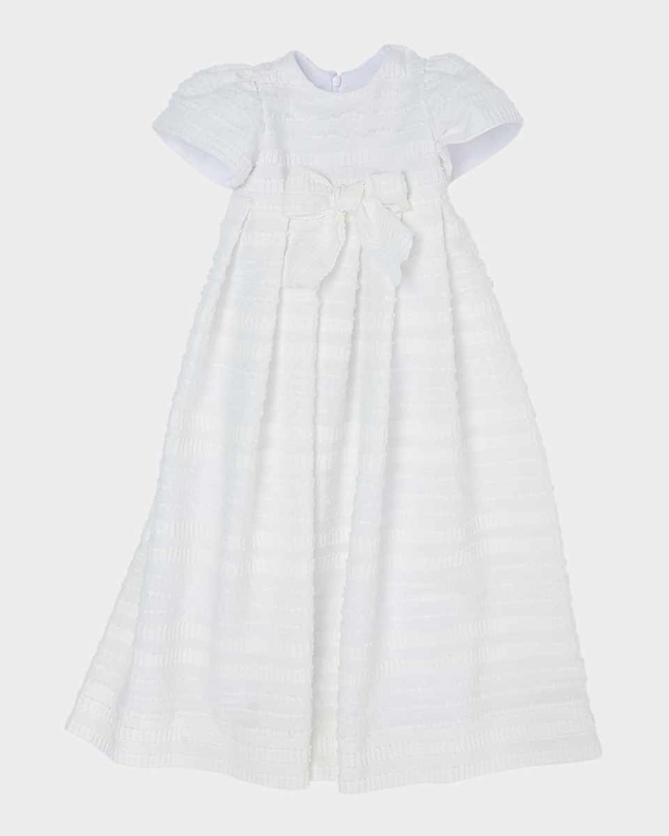 Girl's Sarah Ruffle-Trim Christening Gown, Size 0-12